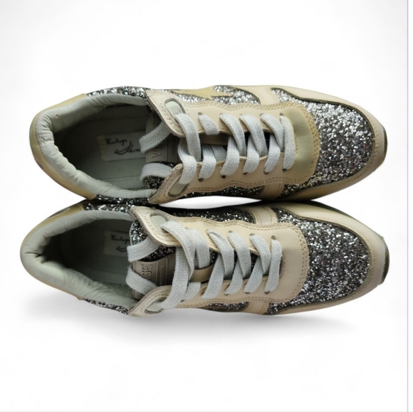New Vintage Havana Leather Splendid Sneakers With Embellishments Olive Green 6.5 - Picture 4 of 10